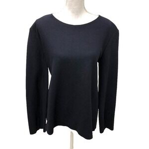Barena Wool Sweater Jumper Womens Medium Blue Pullover Minimalist Career Teacher